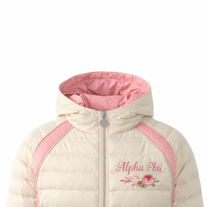 Chaqueta de burbujas personalizada para fraternidad griega, chaqueta acolchada cálida con logotipo, producción OEM a granel, chaqueta acolchada para fraternidad al por mayor, personalizada - Product Image 3