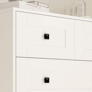 Soluzione di stoccaggio in stile porta della fattoria cassettiera bianca a 5 cassetti - Product Image 4