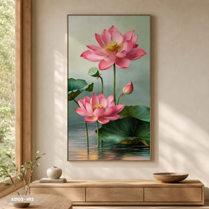Peinture sur soie artisanale OEM personnalisée de qualité supérieure, motif paysage de lotus naturel, art mural suspendu, fabriqué au Vietnam - Product Image 6