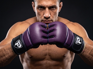 Gants de MMA en cuir de vachette violet Dumela, respirants, emballage personnalisé, protection, équipement d'entraînement toutes saisons - Product Image 2