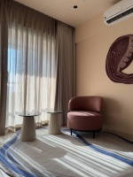 Tapis indien bleu moderne abstrait de forme irrégulière, tufté à la main, en laine de Nouvelle-Zélande, à poils longs et épais, pour usage domestique et commercial, anti-chute de poils