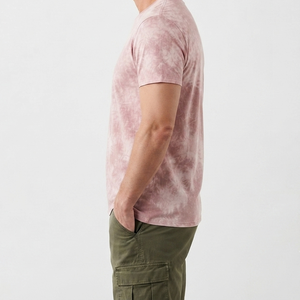 Camiseta de Hombre Estilo Urbano con Lavado Ácido, Diseño Sólido, Corte Holgado, 180 Gramos, 100% Algodón, Venta al Por Mayor - Product Image 6