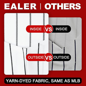 Camiseta de Béisbol Blanca con Rayas para Hombre, Ropa Deportiva Sublimada Personalizada, Uniforme de Equipo Deportivo Clásico con Botones al Frente - Product Image 5
