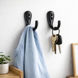 High Demanding Premium Wall <b>Hook</b> Black Color Stainless Steel Waterproof Towel <b>Hooks</b> Stick for <b>Bathroom</b> <b>Bathroom</b> Towel Hang - Product Image 4