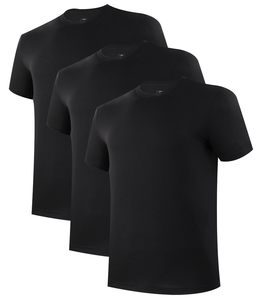 Camiseta de punto para hombre con logo frontal, cuello redondo, manga corta, de poliéster y algodón, ajuste casual, transpirable, de secado rápido, 220g, tacto seda. - Product Image 5