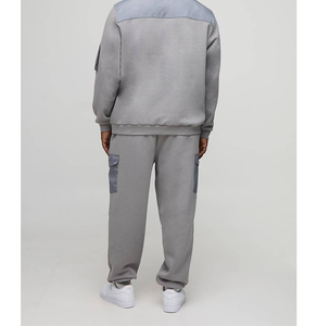 Pantalones Deportivos Grises Personalizados, Antiencogimiento, de Lona de Algodón, con Bolsillos Tipo Cargo, Decorativos, para Correr, de Cintura Media, para Hombre - Product Image 4