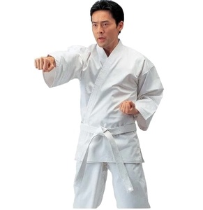 Calidad Dobok algodón poliéster adulto y niño Karate uniforme para Taekwondo Kick Boxing entrenamiento de artes marciales - Product Image 4