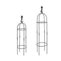 Neuer Trend: Gartenpflanzen-Obelisk aus Eisen, leichtes Rankhilfemittel, 2er-Set, verbindbare Pflanzenstützen