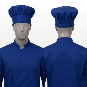 Gorro de Chef Azul Rey para Hombre, de Polialgodón, Transpirable, con Correa Trasera Ajustable, Bordado Personalizado, Logotipo Serigrafiado, Accesorios - Product Image 1