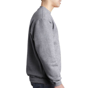 Sudadera de Cuello Redondo Gris para Hombre, Color Sólido, Informal, de Punto, de Algodón, Corte Regular, para Otoño - Product Image 3