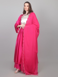 Colección de Moda Glamorosa: Vestido Palazzo para Mujer con Dupatta y Adornos de Cuentas, Diseño de Fashion Hub - Product Image 4