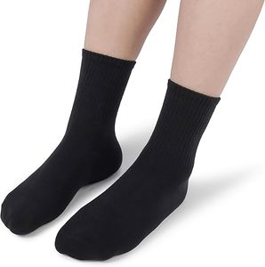 Chaussettes rayées personnalisées avec logo sur le bas du mollet, décontractées, tricotées, respirantes et écologiques - Product Image 2