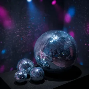Jumbo Silver <b>Disco</b> <b>Ball</b> with <b>Hanging</b> Ring for Easy Installation Huge Mirror <b>Ball</b> Reflective Mosaic Party Decoration Event Venue - Product Image 5
