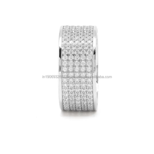 Bague unisexe Vana Jewels H0022 en argent sterling plaqué rhodium, style hip-hop, pour fiançailles, mariage, anniversaire - Product Image 6