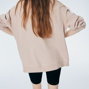 Suéter Personalizado con Cuello Redondo Bordado y Forro de Lana Estampado, Estilo Casual Oversize - Product Image 4