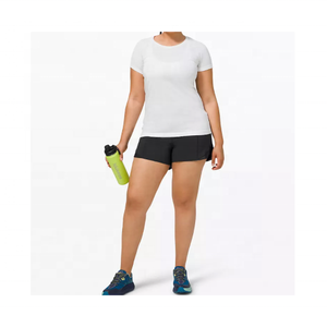 Pantalones cortos para correr transpirables de talla grande para mujer, ropa informal disponible a granel a precio al por mayor - Product Image 4