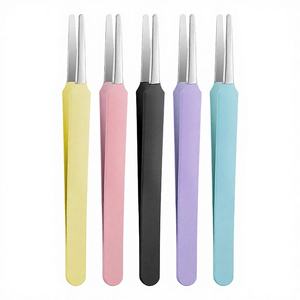 แหนบต่อขนตา DANTRIC IMPLANTS TI-975 สีชมพู ลายขนตา สแตนเลสสตีล ปลายเรียบ แม่นยำ ป้องกันไฟฟ้าสถิต สำหรับต่อขนตาแบบเส้นต่อเส้น - Product Image 2