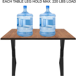 Industrial Metal Furniture <b>Legs</b> 28" Hollow Shaped Table <b>Legs</b>, Metal Table <b>Legs</b> 2PCs, 440Lbs Loading DIY Coffee Table EDPTBL027 - Product Image 6