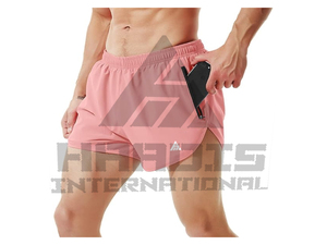 Sportswear Custom Men's Elastic Waist High Waist Polyester Sports Shorts Quick Dry Breathable Fitness Gym Training Workout - Product Image 5
