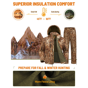 Tenue de chasse camouflage en toile respirante, anti-humidité et ignifuge 2026 pour sports de plein air 100% personnalisable - Product Image 2