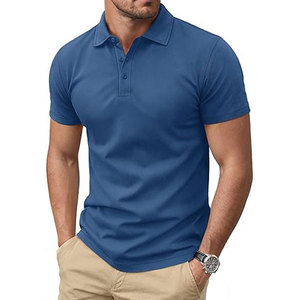 Men's for Shirts Short Sleeve Soft Cotton Anti-Wrinkle Front Print 3 Buttons <b>Classic</b> Fit Casual Performance Golf Shirts - Product Image 4