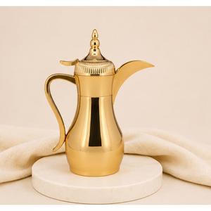 กระติกกาแฟดัลลาห์ทองคำสุดหรู สแตนเลส เก็บความร้อนได้ ใช้ในโรงแรม สำหรับเสิร์ฟกาแฟและชาแบบตะวันออกกลาง - Product Image 2