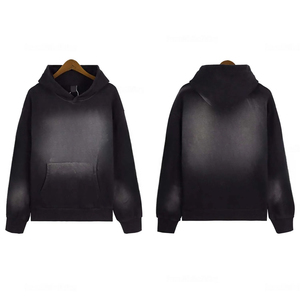 Conjunto de Chándal Oversize Unisex Personalizado OEM con Efecto Desgastado por el Sol y Lavado Ácido, Sudadera con Capucha y Pantalones Acampanados, Estilo Urbano - Product Image 2