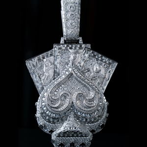 จี้เงินแท้ 925 สลักชื่อแบบกำหนดเอง ประดับเพชรเต็มตัว สำหรับผู้ชาย สไตล์แร็ปเปอร์ เครื่องประดับฮิปฮอป ชาร์มเพชรโมอิสซาไนต์ VVS - Product Image 3