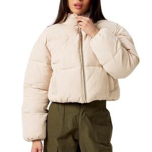 Wholesale High Quality <b>Women</b> Winter Bomber Coats Thick <b>Lightweight</b> Cotton Puffer <b>Jackets</b> Stripe Pearls Diamonds - Product Image 1