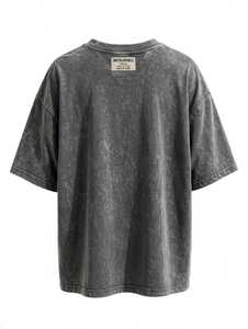 ONETEN APPAREL Unisex Casual Vintage Washed Cotton <b>T</b>-<b>Shirt</b> Crew Neck Short Sleeve Medium Stretch Loose Fit All Seasons Jersey - Product Image 2