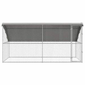 Jaula de Acero para Perros de 2 Piezas, Plateada, 13.12 x 6.56 x 6.56 pies - Product Image 4