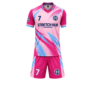 Ensemble de maillot et short de football personnalisés pour hommes, manches courtes, tenue de sport pour équipe, fabrication en gros - Product Image 1