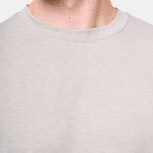 Camiseta de punto con logo digital personalizado, hombros caídos, venta al por mayor, 100% algodón, cuello redondo, corte regular, transpirable, de secado rápido para hombre - Product Image 2