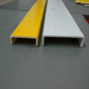Corrosion Proof Pultruded FRP <b>Channel</b> Fiberglass Structural Support Profile for Industrial Ladder Systems Durable Heavy Duty - Product Image 3