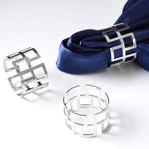 Anneau de serviette en aluminium au design unique pour la décoration de table de fête - Écologique et durable, décoration artistique de table avec une finition métallique brillante - Product Image 3