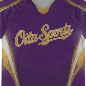 Maillot de lacrosse unisexe violet et or sublimé, léger, en polyester, réversible, pour l'entraînement et les matchs sportifs - Product Image 6