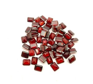 Granate Rojo Natural, Corte Esmeralda, 5mm 7mm, Forma Octogonal Facetada, Gema Suelta para Joyería, Venta al Por Mayor, Granate Calibrado - Product Image 3