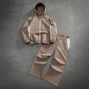 ชุดวอร์มกันลมแบบกำหนดเอง 2 ชิ้น ชุดออกกำลังกายสำหรับผู้ชายและผู้หญิง น้ำหนักเบา เหมาะสำหรับกิจกรรมกลางแจ้ง - Product Image 2