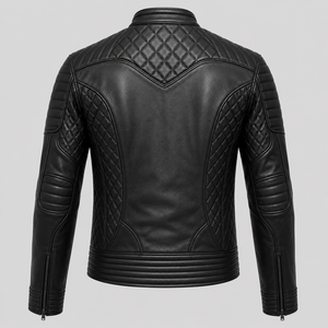 <b>Men's</b> Full Grain Genuine <b>Leather</b> Cafe Racer <b>Jacket</b> Premium Motorcycle Style Luxury Fashion Outerwear with Modern Fit - Product Image 2