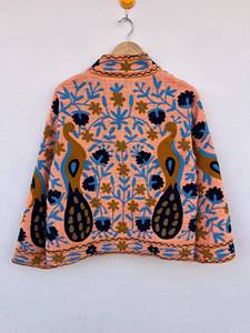 TNT Suzani <b>Jacket</b> <b>Short</b> Winter Coat Boho Embroidered Women's <b>Jacket</b> Ethnic Bohemian Outerwear - Product Image 2