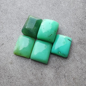 Chrysoprase vert naturel de qualité AAA+, cabochon rectangulaire, dos plat, pierre précieuse calibrée pour bijoux, toutes tailles disponibles - Product Image 2