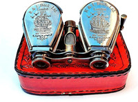 R J Beck London 1857 Brass Telescope Leather Case Vintage Antique Nautical Historical Replica Halloween Wholesale Polished