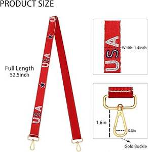 Correa de Repuesto Premium para Bolso, de Cuentas Azules, para Llevar al Hombro o Cruzado, Accesorios Deportivos para el Día del Partido, Correa Ancha de Lona con Cuentas - Product Image 5