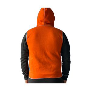 เสื้อฮู้ดผู้ชายผ้าฟลีซทรงเข้ารูปสไตล์ยุโรปอเมริกา ตะเข็บแบบ Reverse Stitching เหมาะสำหรับกิจกรรมกลางแจ้ง มีกระเป๋าและแขนเสื้อแบบ Reglan - Product Image 5