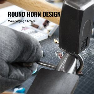 Corno singolo ad alta durezza robusto 8.8Lbs incudine in acciaio per fabbro compatto Design Base stabile per forgia strumenti attrezzature - Product Image 4