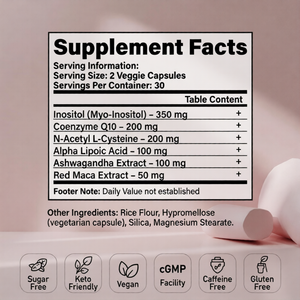 Cápsulas de Apoyo a la Fertilidad Femenina, Suplemento Dietético, Fabricante de Marca Privada OEM - Product Image 4