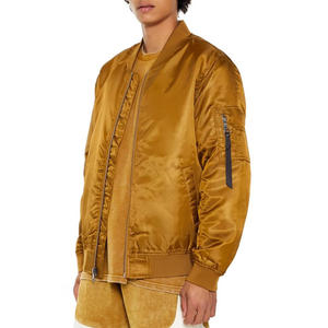 Varsity Jacket Manufacturer Custom Shiny Varsity Collar Long Sleeve Zip up Oversized Blank Bomber Jacket for Men - Product Image 2