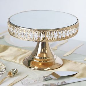 Luxury Silver & Gold Crystal Cake Stand Metal Dessert Display Tray Wedding Party Cupcake Serving Stand Decor - Product Image 6