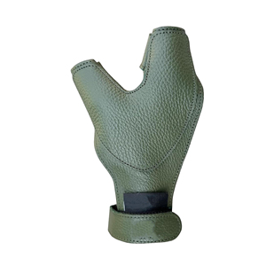 Guante de cuero resistente para tiro con arco, para cazadores con arco tradicional, con almohadillas gruesas para los dedos para mayor comodidad durante el disparo con arco. - Product Image 2