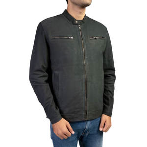 แจ็คเก็ตหนังดีไซน์ใหม่สำหรับผู้ชาย ปี 2026 ขายส่งแฟชั่นเท่ๆ แจ็คเก็ตหนัง PU แบบมีซิปสำหรับผู้ชาย ผลิตในปากีสถาน แจ็คเก็ตหนังผู้ชาย - Product Image 1